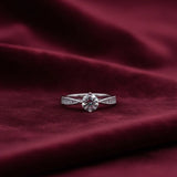 0.8 Carat GRA Certified Moissanite Diamond Ring — 925 Italian Sterling Silver | Luxury Gift