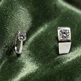 Moissanite Diamond Couple Rings |Silver| 1 Carat Ladies & 2 Carat Gents |GRA Certificates