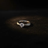 0.8 Carat GRA Certified Moissanite Diamond Ring — 925 Italian Sterling Silver | Luxury Gift