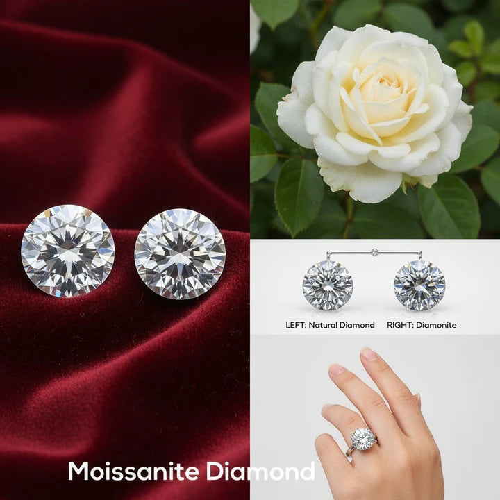 GRA Certified Moissanite Diamond 0.3 to 3 Carat Certificate + Lab Report