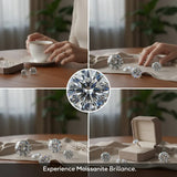 GRA Certified Moissanite Diamond 0.3 to 3 Carat Certificate + Lab Report